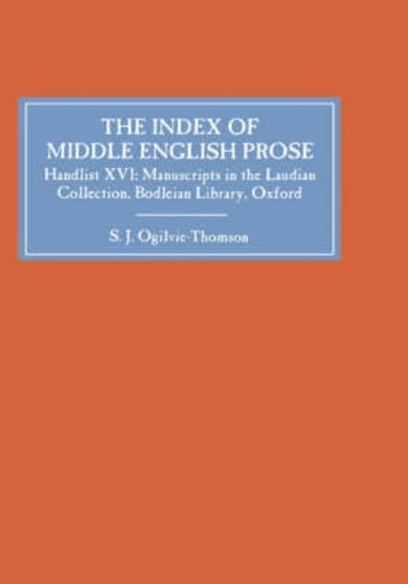 Cover image for The Index of Middle English Prose ISBN 9780859915953